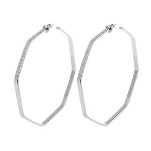 NEW EKLEXIC women's jerry hoops in silver